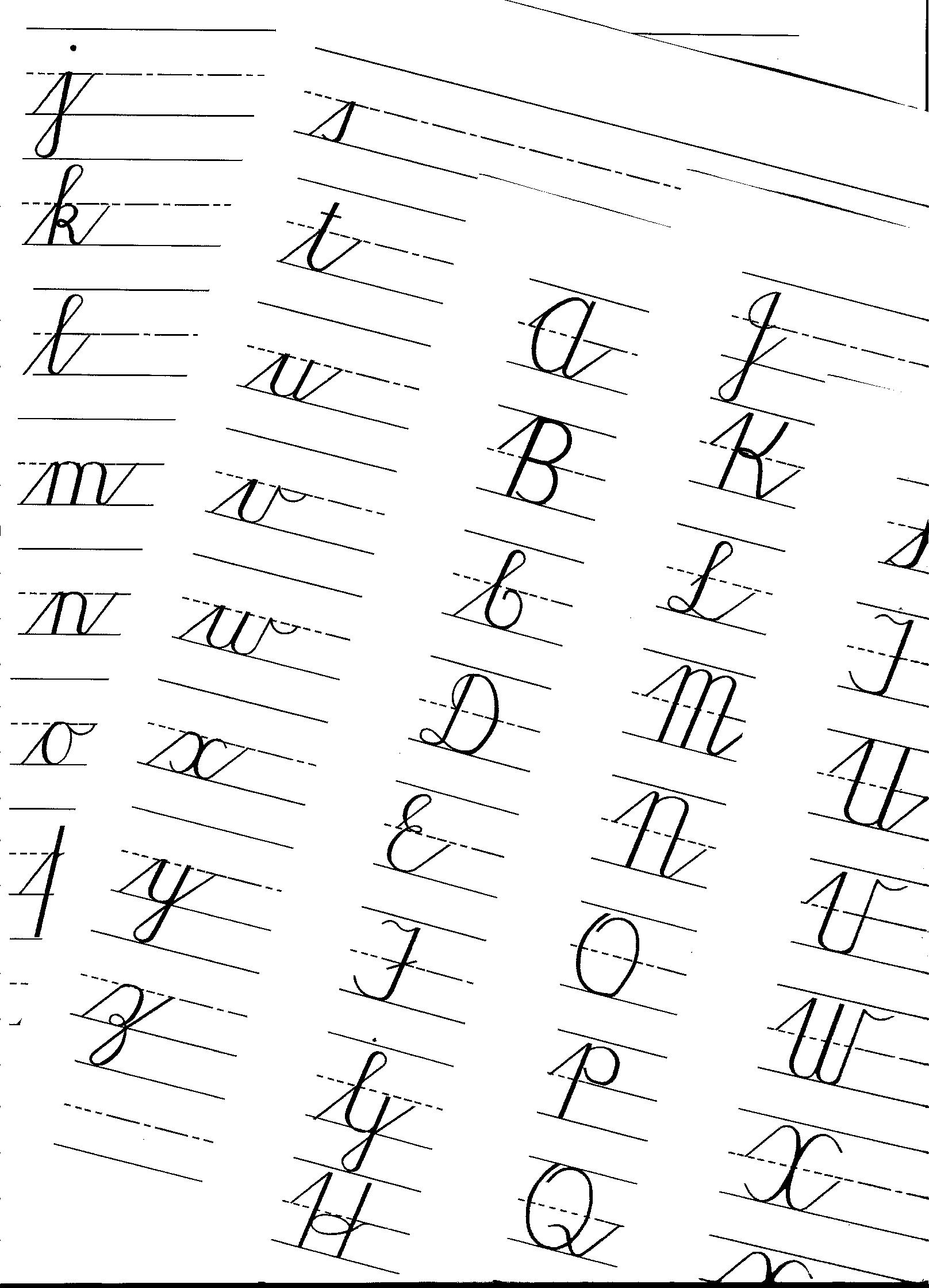 Cursive Calligraphy Letters