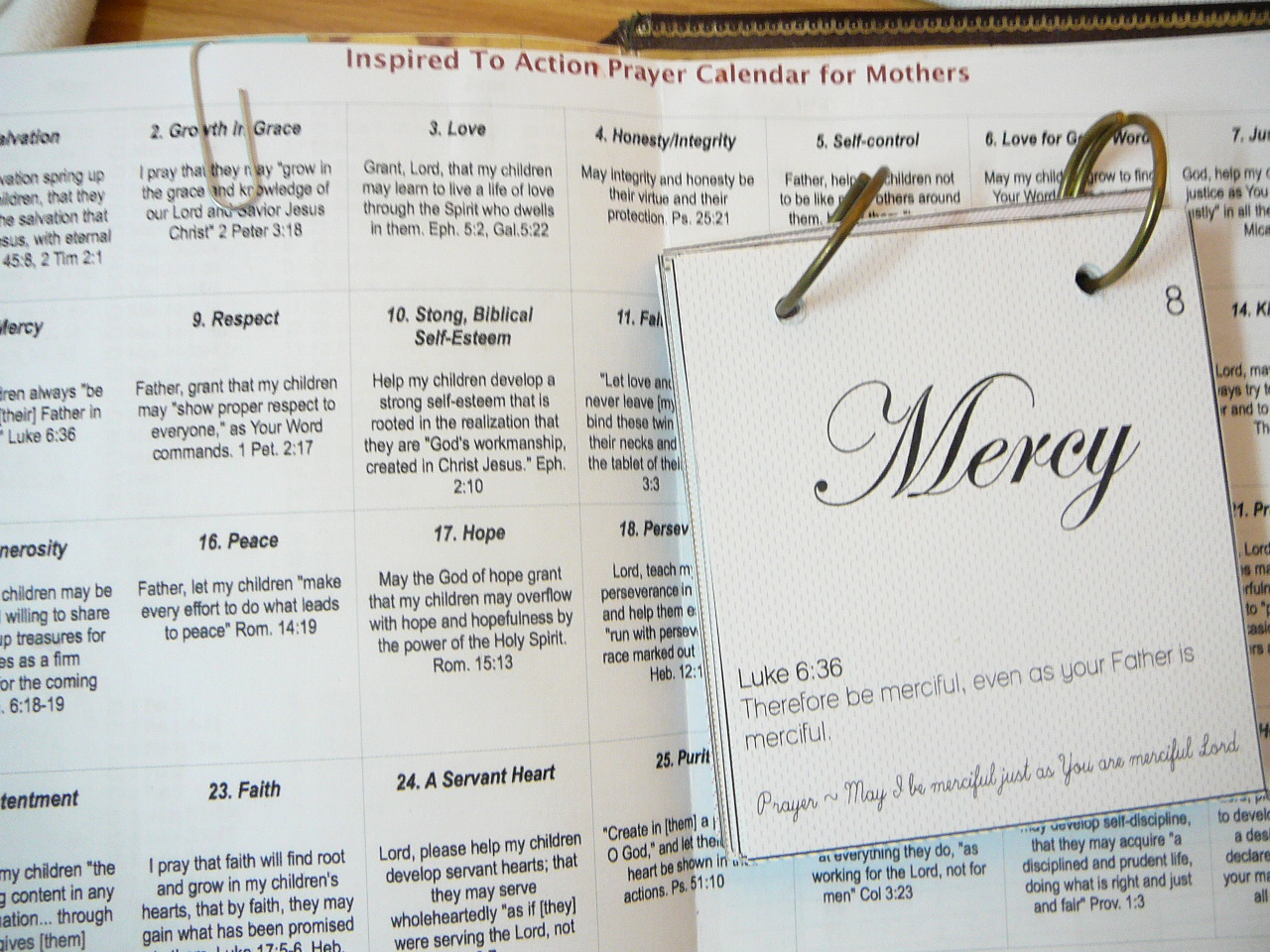 Prayer Calendars Template